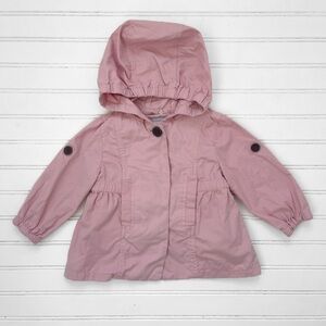 ZARA VGUC Blush Light Weight Hooded Jacket w/ Removable Quilted Insert